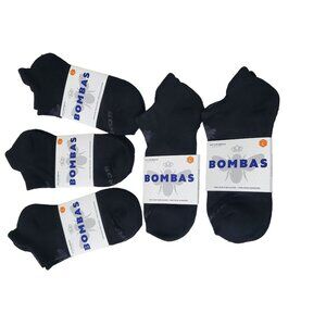 Bombas ankle socks tech ankle 5 pairs women/men sz large honeycomb cushion black